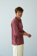 LONG SLEEVE POLO BURDEOS