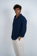 TRENDY LINEN POLO BLUE INDIGO