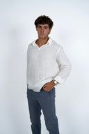 TRENDY LINEN POLO WHITE