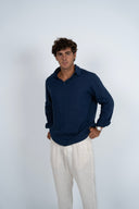 TRENDY LINEN POLO BLUE INDIGO