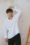 TRENDY LINEN POLO WHITE