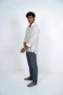 TRENDY LINEN POLO WHITE