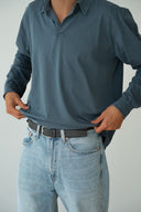 LONG SLEEVE POLO NAVY