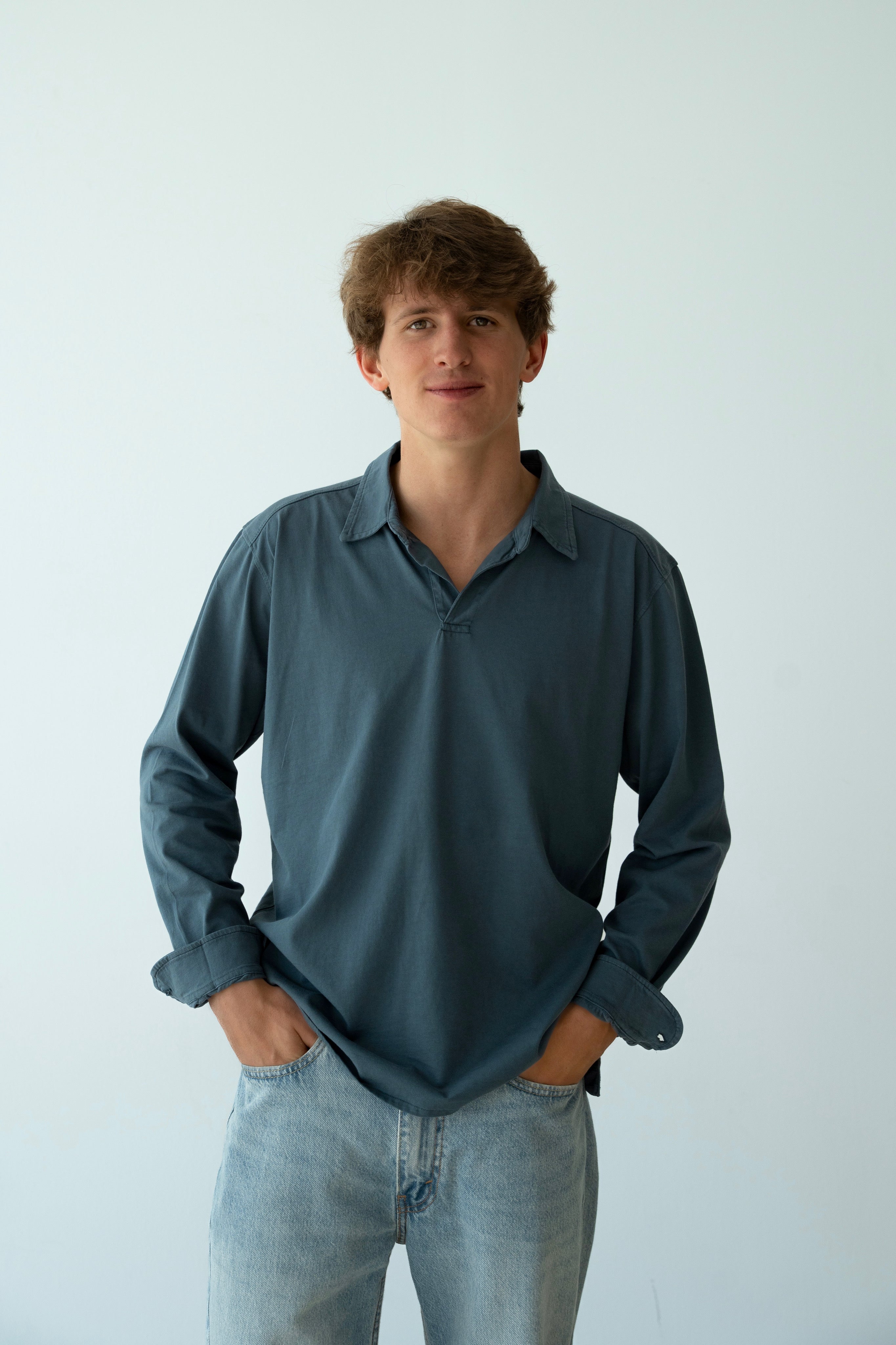 LONG SLEEVE POLO NAVY