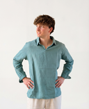 TRENDY LINEN POLO GREEN